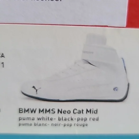 NWBT Puma MMS Neo Cat White BMW Motorsports Mids Sneakers Size: 11 - Picture 2 of 9